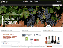 Tablet Screenshot of bodegascamposreales.com